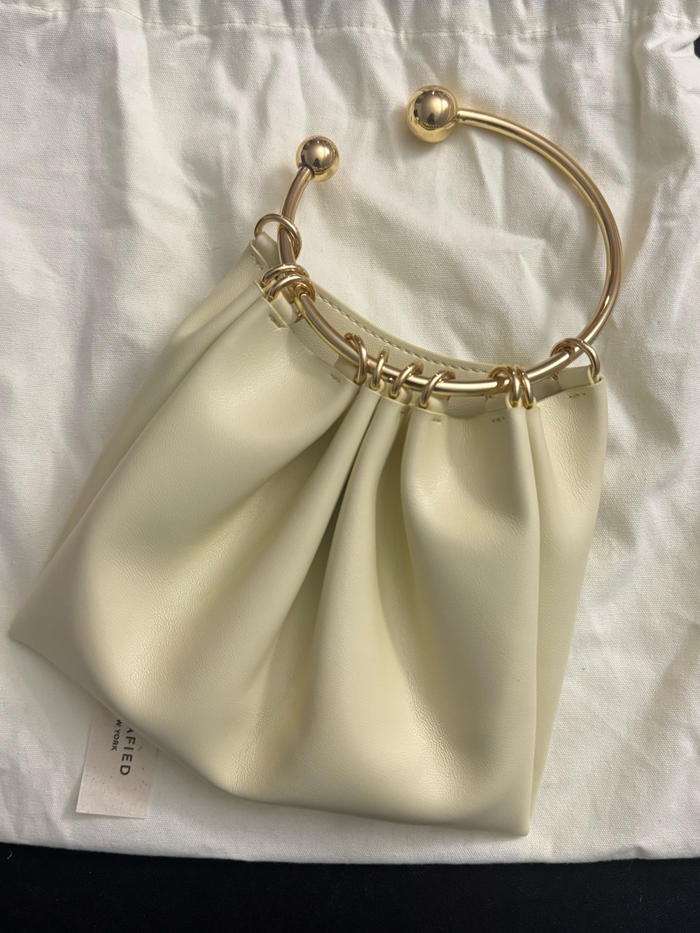 Verafied New York Ring Handle Bag- Butter